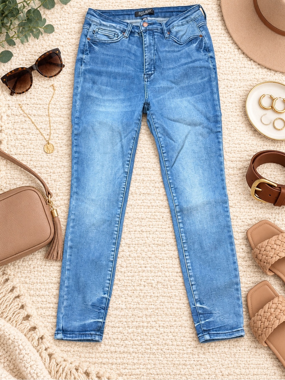 Judy Blue High Rise Skinny Jeans Women’s 11/30 Light Wash Ultra Stretch Denim